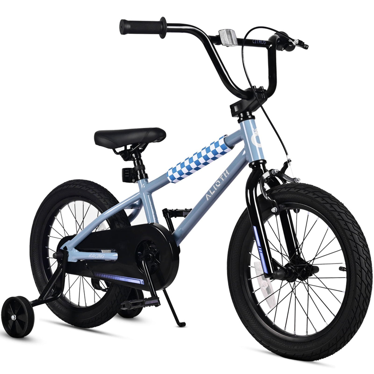 Vollsch BMX Style Kids Bike for 2-8 Years Old Boys Girls 16 Inches Toddlers Bicycle with Coaster Brake Training Wheels, Black