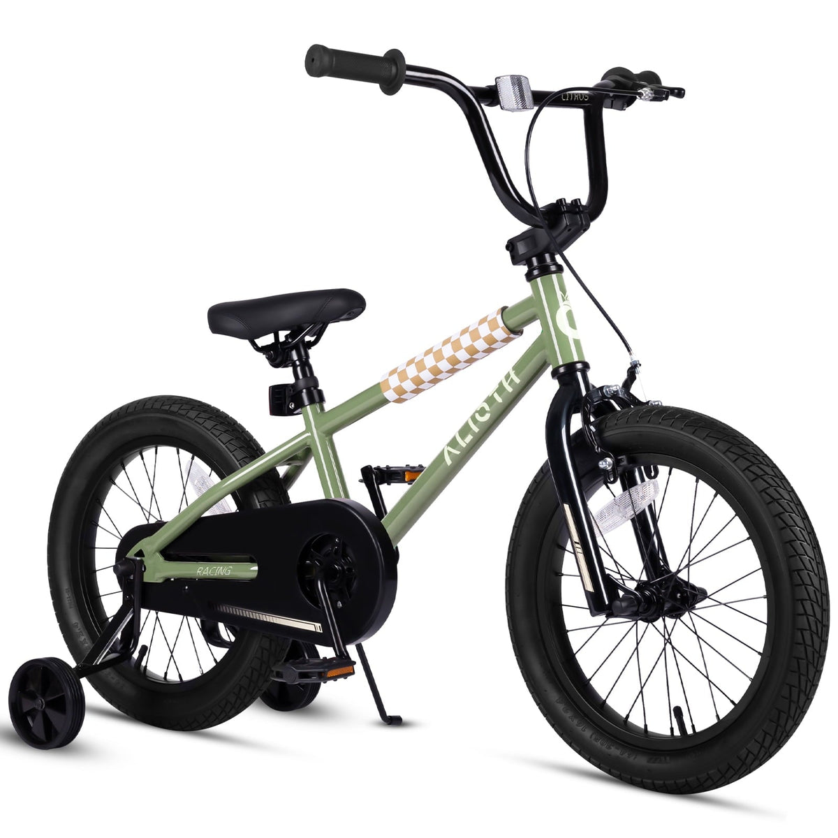 Vollsch BMX Style Kids Bike for 2-8 Years Old Boys Girls 16 Inches Toddlers Bicycle with Coaster Brake Training Wheels, Black