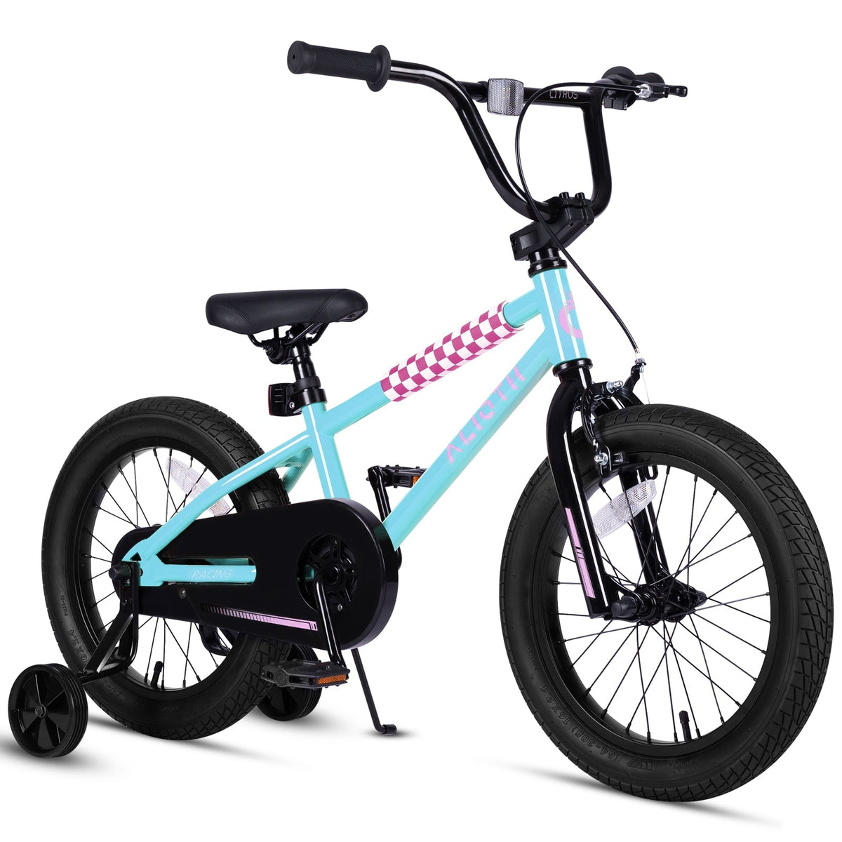 Vollsch BMX Style Kids Bike for 2-8 Years Old Boys Girls 16 Inches Toddlers Bicycle with Coaster Brake Training Wheels, Black