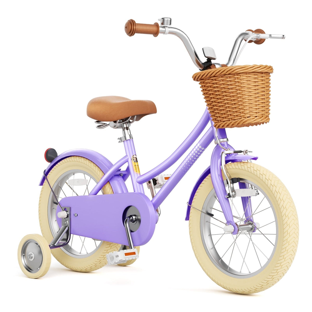 XJD 20 Inch Girls Bike for 6-12 Years Old Toddlers and Kids, Kid's Bicycle with Basket, Kid's Bike with Kickstand & Adjustable Seat Handlebar Height