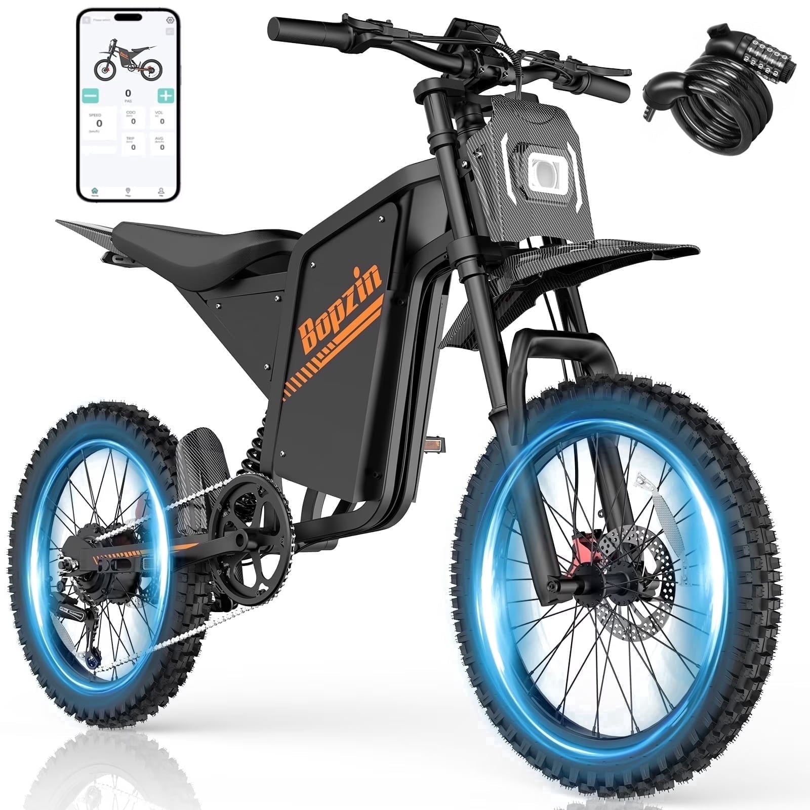 Electric Dirt Bike for Adults/Teens,Peak 2600W,Anti Theft Alarm Electric Motorcycle,60V 23AH,Max 100 Miles Removabale Battery,14/12 Tire Mountain Bike UL2849