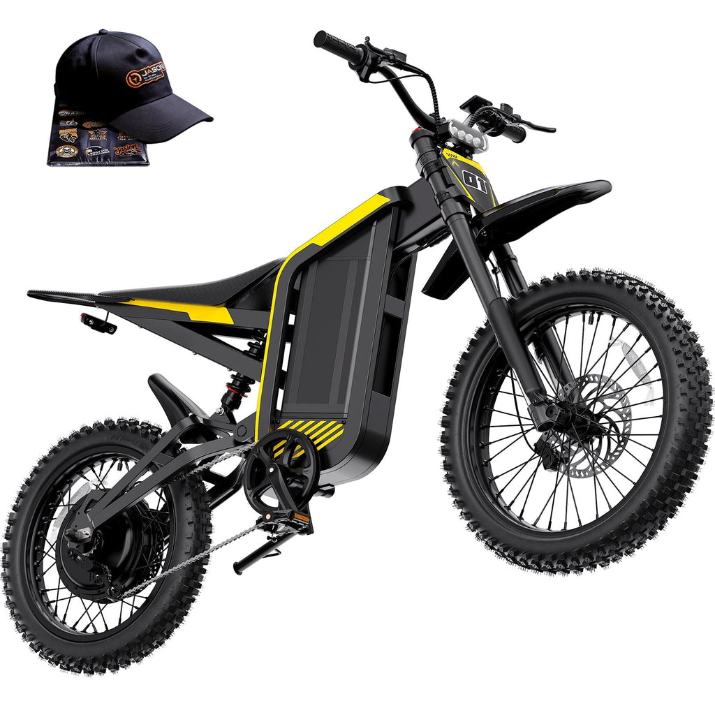 YareYi Electric Dirt Bike for adults, 4000W Peak Motor Electric Motorcycle 40 mph, 52V 30Ah Battery, 19/17 All Terrain Motorized Dirt Bikes, Dual Hydraulic Brakes