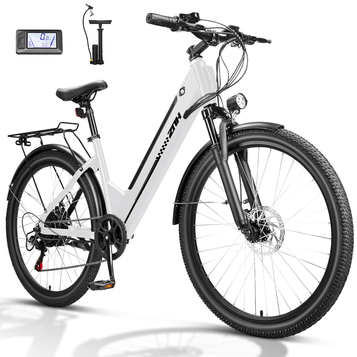 ZNH 26Low Step Commuter Electric Bike for Adults|750W Powerful Motor Adult Electric Bicycles Max 20mph|48V 13Ah Removable Battery Women City Ebike|UL2849|Black