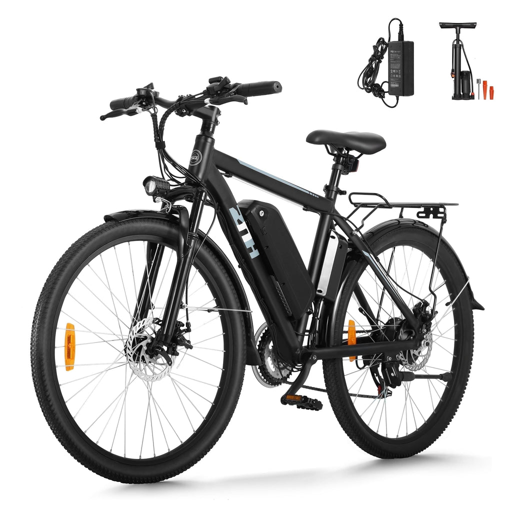 ZNH Electric Bike 26 Electric Mountain Bicycles 350W Motor E bike 21 Speed 36V 10Ah Electric Commuter Bike 20MPH Black Electric Bicycle Ebike