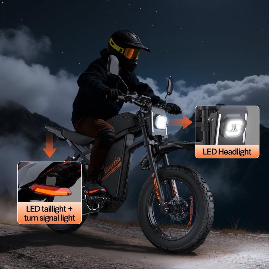Electric Dirt Bike for Adults/Teens,Peak 2600W,Anti Theft Alarm Electric Motorcycle,60V 23AH,Max 100 Miles Removabale Battery,14/12 Tire Mountain Bike UL2849