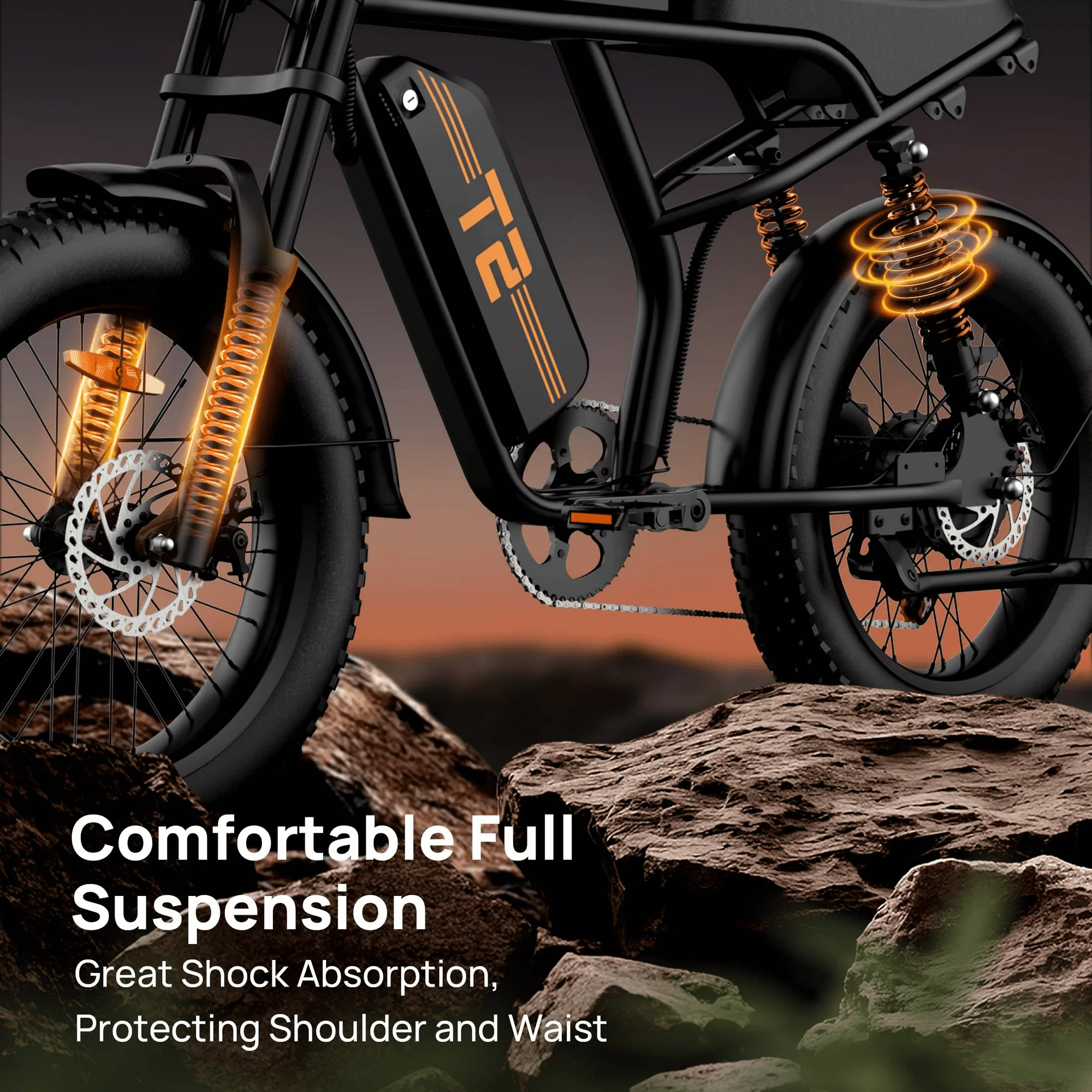 URLIFE 1500W Electric Bike for Adults,204.0 Fat Tire Ebike,48V 15.6Ah Removable Battery,7-Speed E-Mountain Bikes,All-Terrain Off-Road Electric Bicycle,UL2849 Certified(Black)
