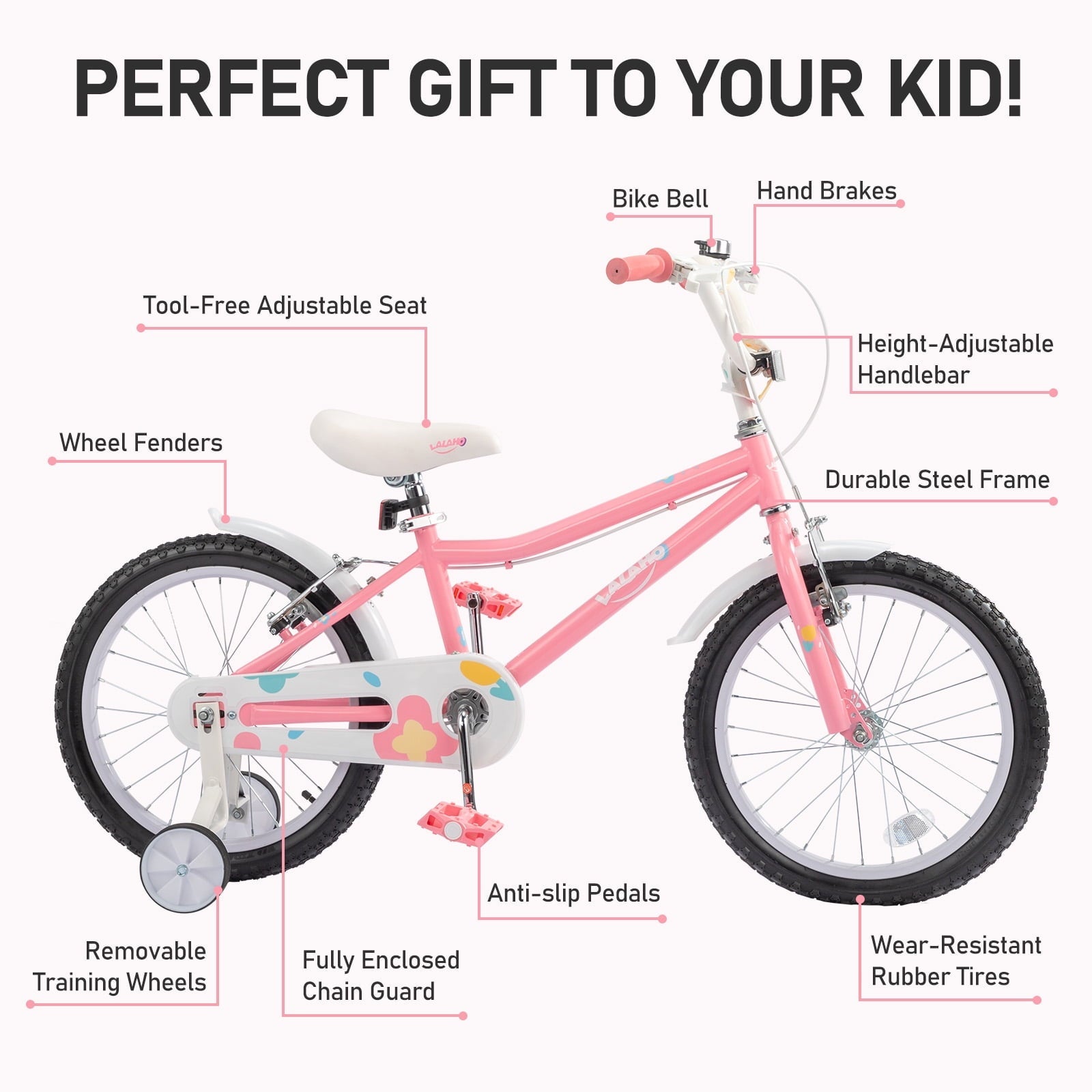 Ktaxon Kids Bike for Ages 2-5 Years Old, 12 Inches Kid's Bikes with Training Wheels, Children Bicycle for Boys Girls, Easy to Assemble, Learning to Ride, Blue