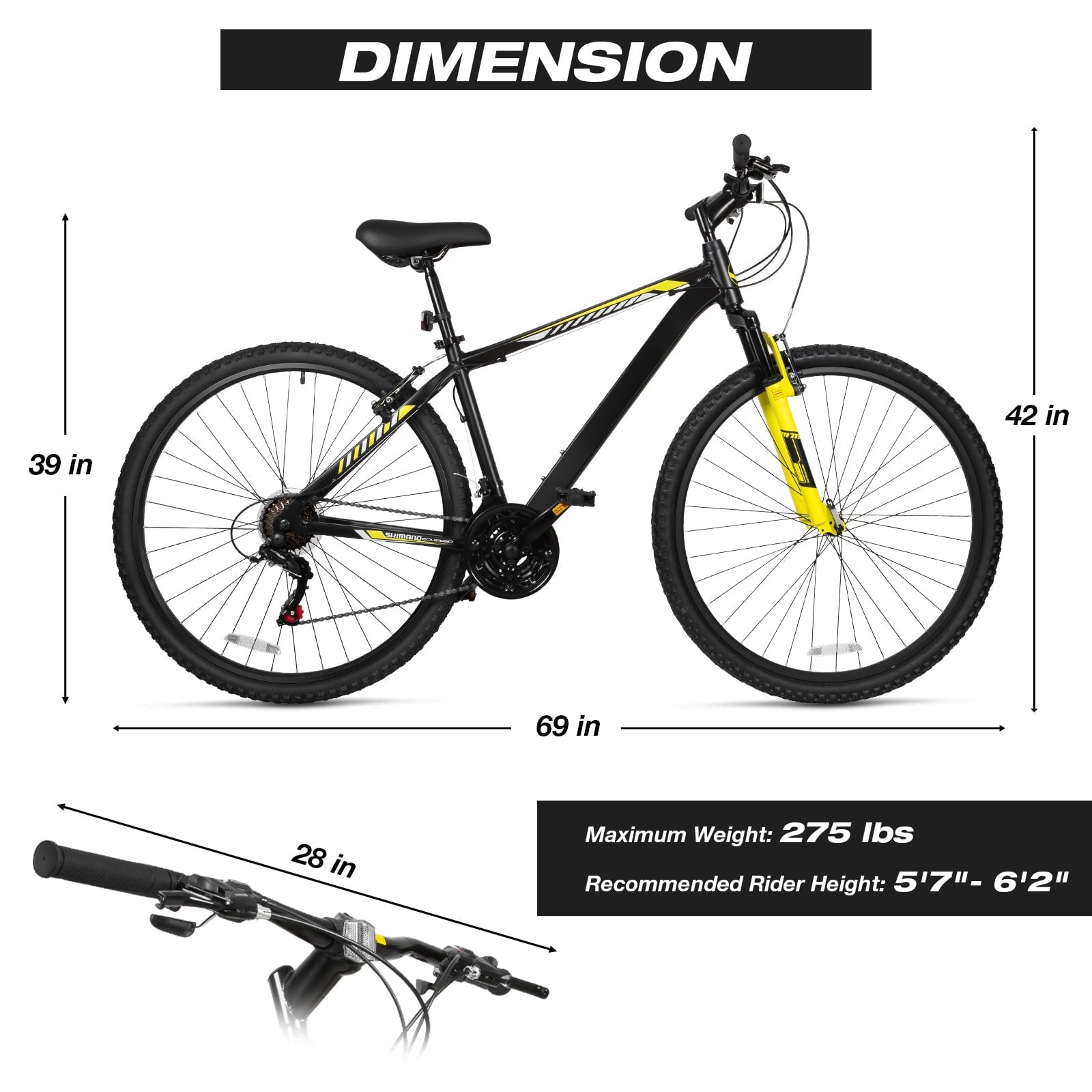 Hykolity 29 inch Mountain Bike 29r MTB Sport Bicycle Large Bike Full Suspension Lightweight Outdoor Cycling for Adult Men Woman - Pale White