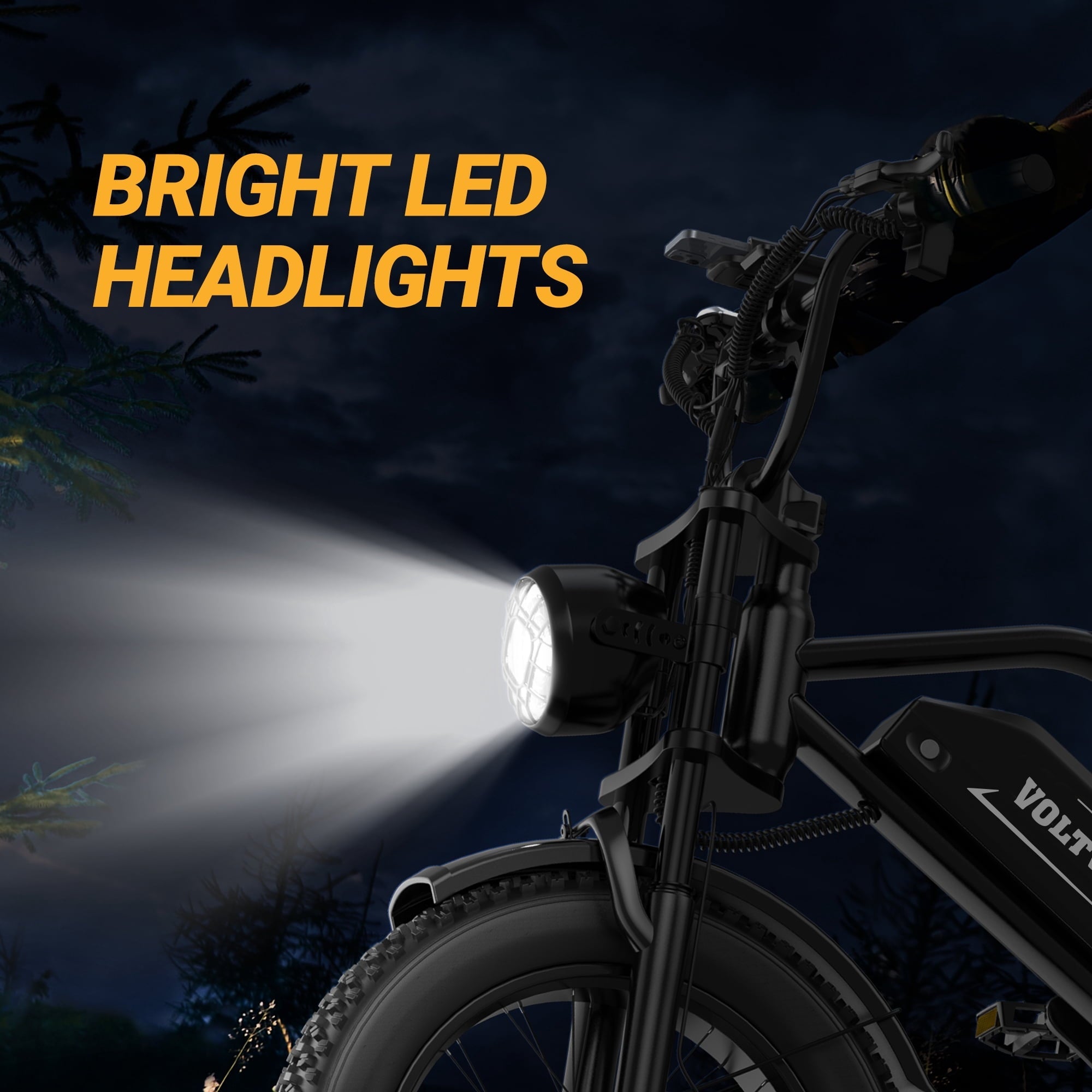 VOLTVOGUE VV-20 Adult Electric Bike, 1500W Brushless Motor, 20 Fat Tire 48V 20Ah Ebike, 31MPH Top Speed Dual Suspension
