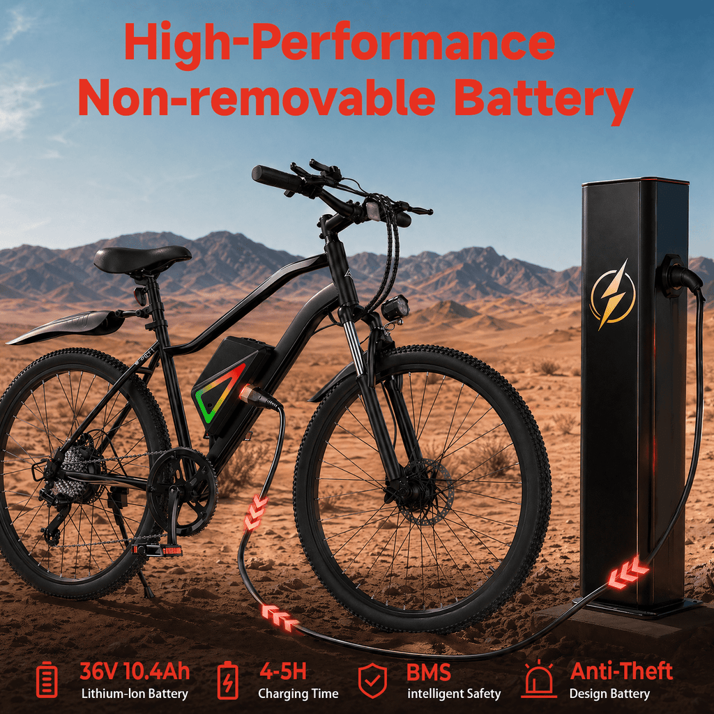 iSinwheel 750W Peak Electric Bike Adult,26 Mountain Bicycle Professional,Front Dual Shock Absorption Ebike,Up 20MPH,55 Miles,35 Speed,42V 13AH Removable Battery,Black