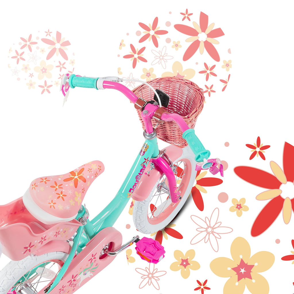 Joystar Unicorn 14inch Girls' Bike, Mint Pink
