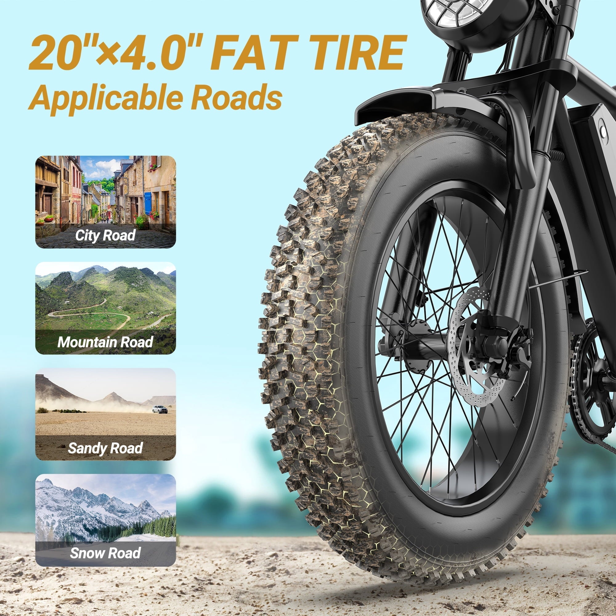 VOLTVOGUE BK-20 Adult Electric Bike, 1500W Brushless Motor, 20 Fat Tire 48V 960Wh Ebike, 31MPH Top Speed Dual Suspension