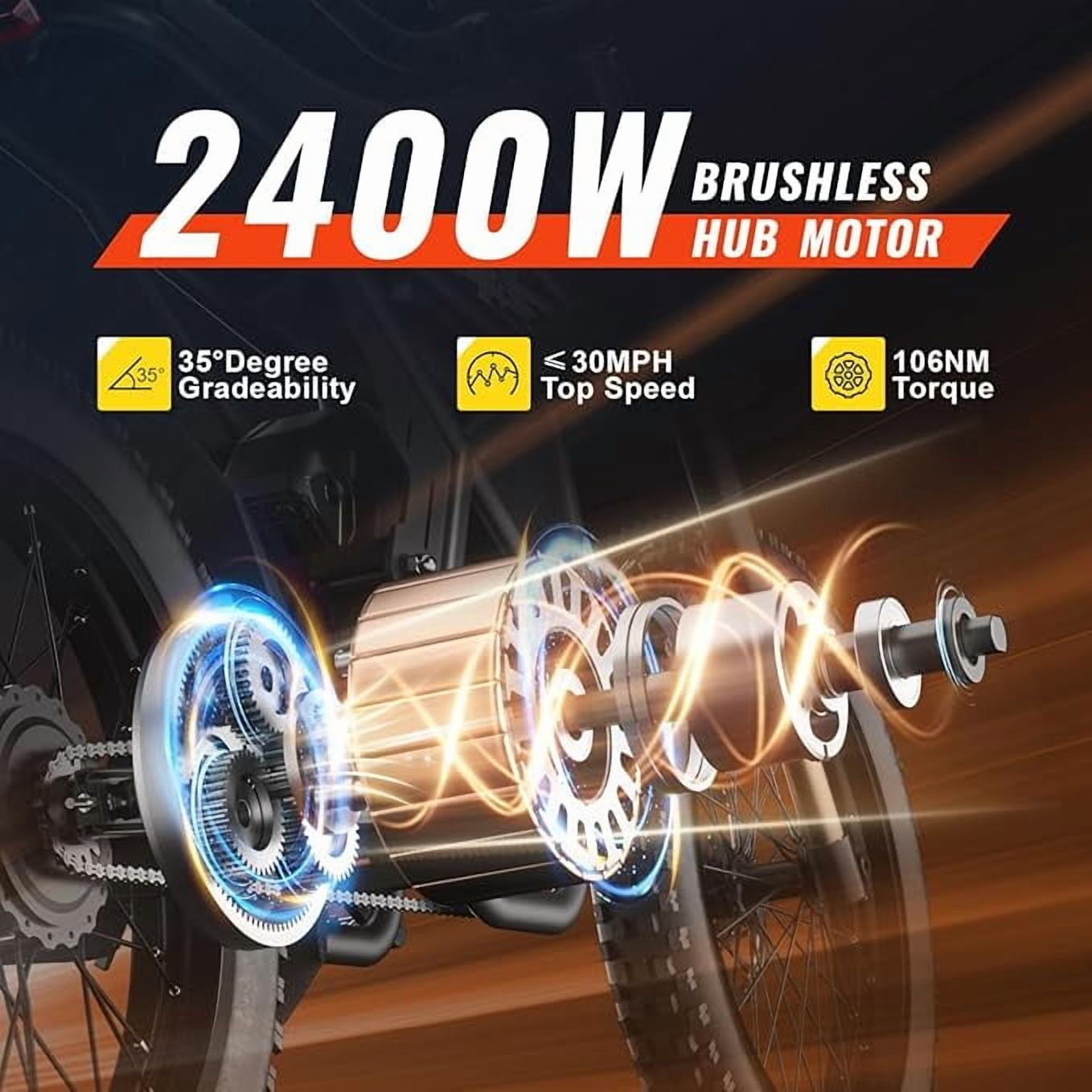 Riding'Times GT73 Electric Dirt Bike for Adults 2400W 48V 37MPH 36.4AH Dual Battery 85 Miles Range 25 Tires UL2849 Full Suspension