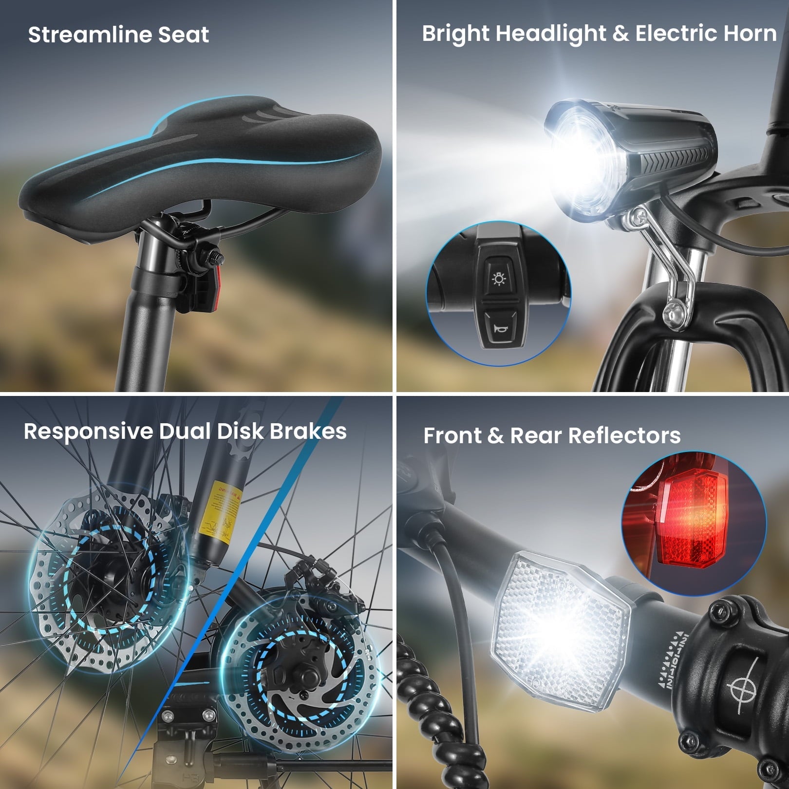 Gocio Electric Bike for Adults, 27.5 E-Mountain Bike, Lockable Suspension Fork, 750W Peak Power Motor, 48V/10.4AH, 19.8 MPH, 21 Speed, UL 2849