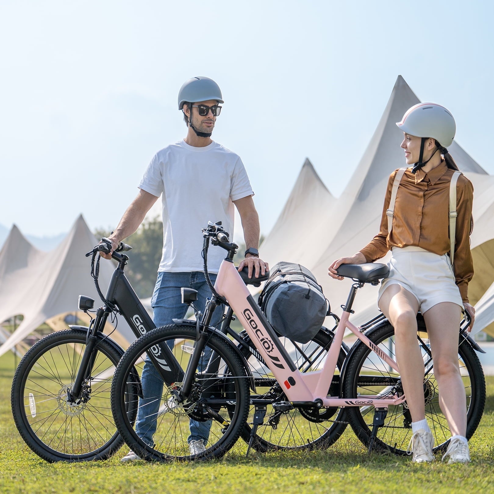 Gocio 26 x 2.1 Electric Bike for Adults, 500W Commuter Ebike, 48V 720wh Built-in Battery, 5 Riding Modes, Max 60 Miles, LCD, Lockable Front Suspension Step Thru E Bikes UL 2849