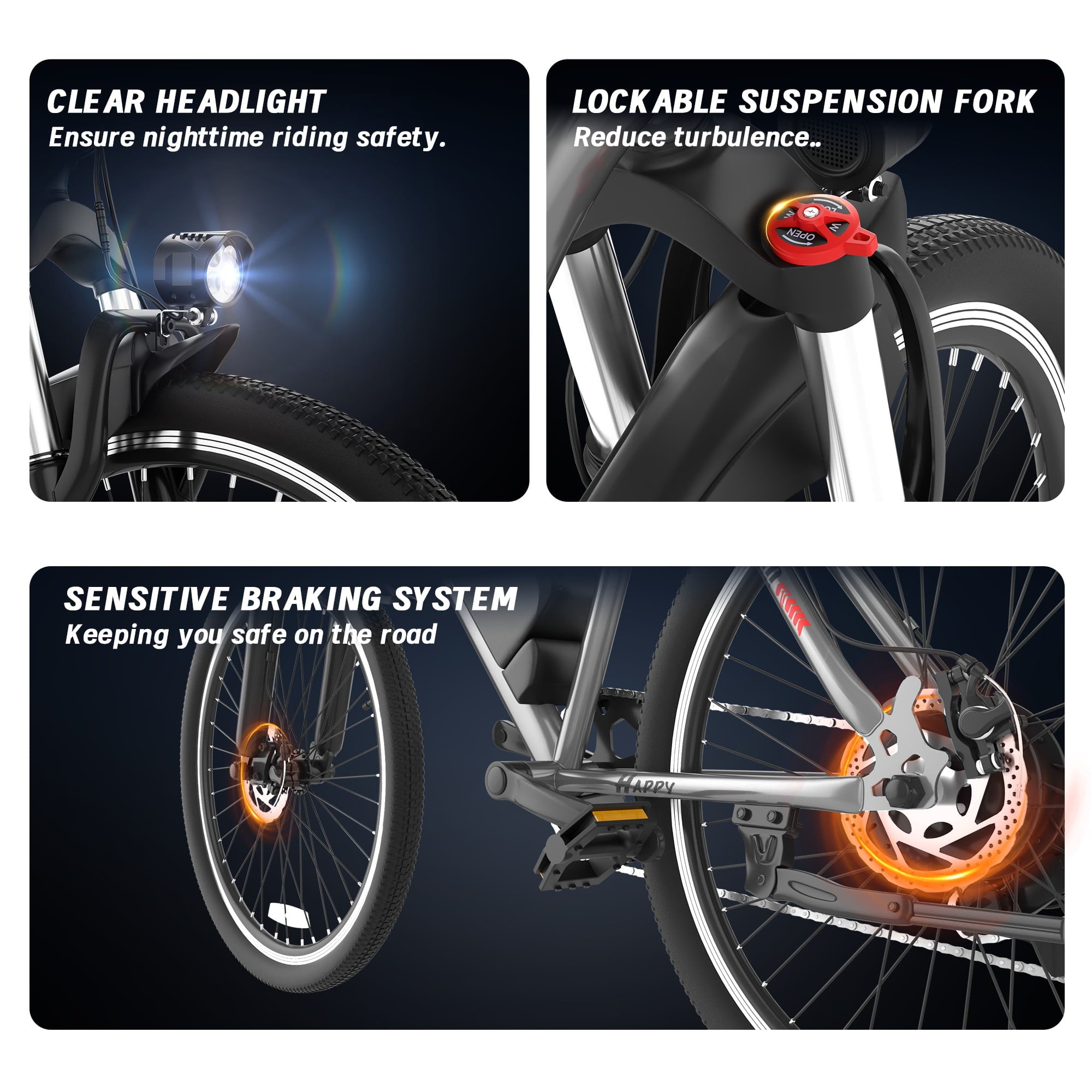 Electric Bike for Adults, 26'' Up to 50 Miles 22MPH Electric Mountain Bike with 48V 430W Removable Battery UL2849 (Blue)