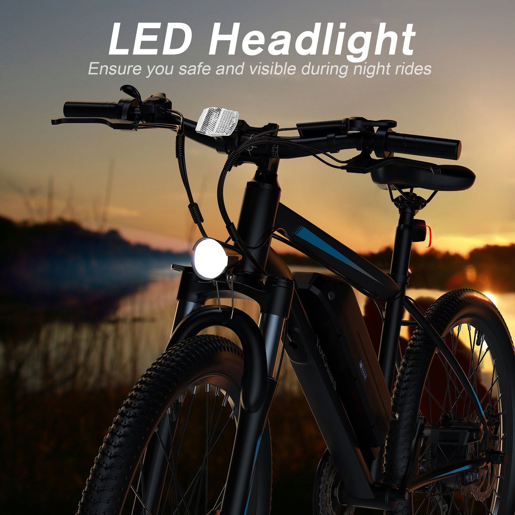 TotGuard Electric Bike for Adults, 26 Ebike 350W Adult Electric Bicycles, Electric Mountain Bike with 36V 10.4Ah Battery, Suspension Fork, Shimano 21 Speed Gears