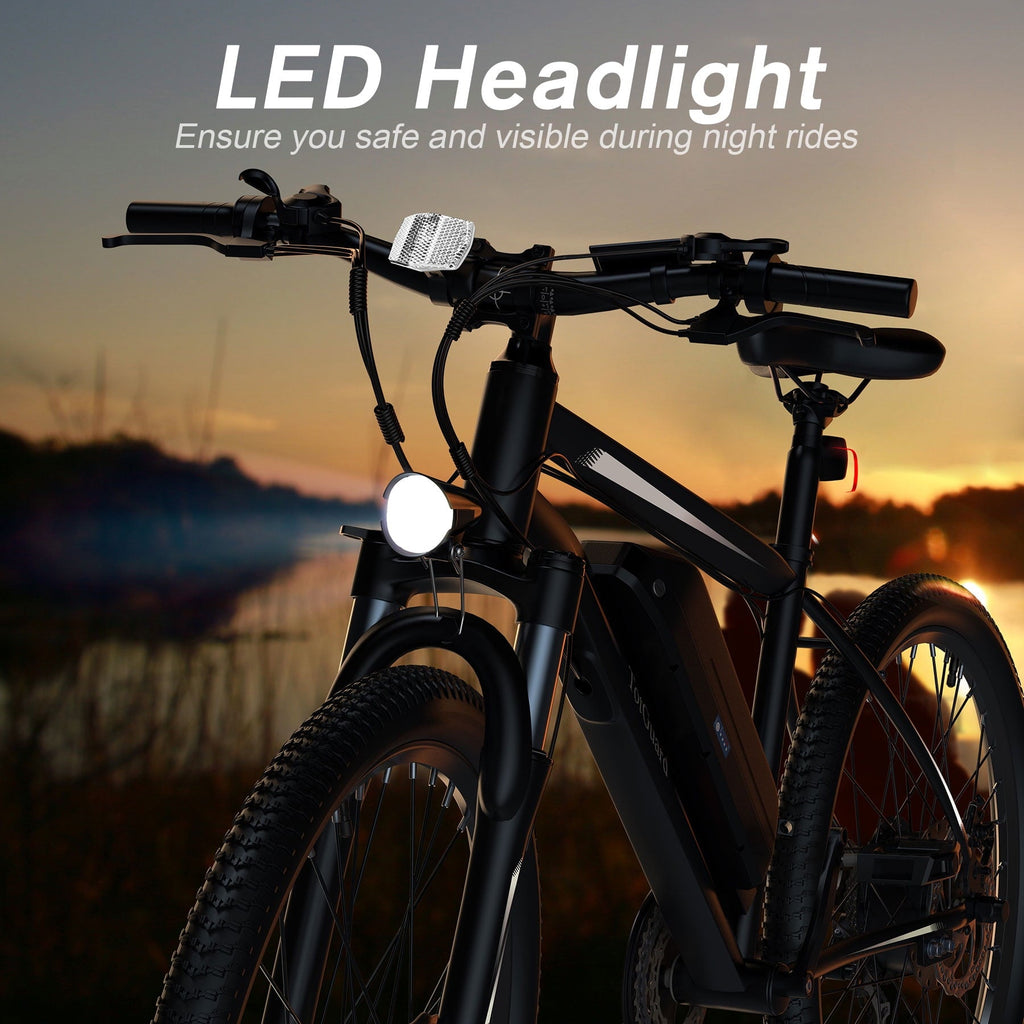 TotGuard Electric Bike for Adults, 26 Ebike 350W Adult Electric Bicycles, Electric Mountain Bike with 36V 10.4Ah Battery, Suspension Fork, Shimano 21 Speed Gears