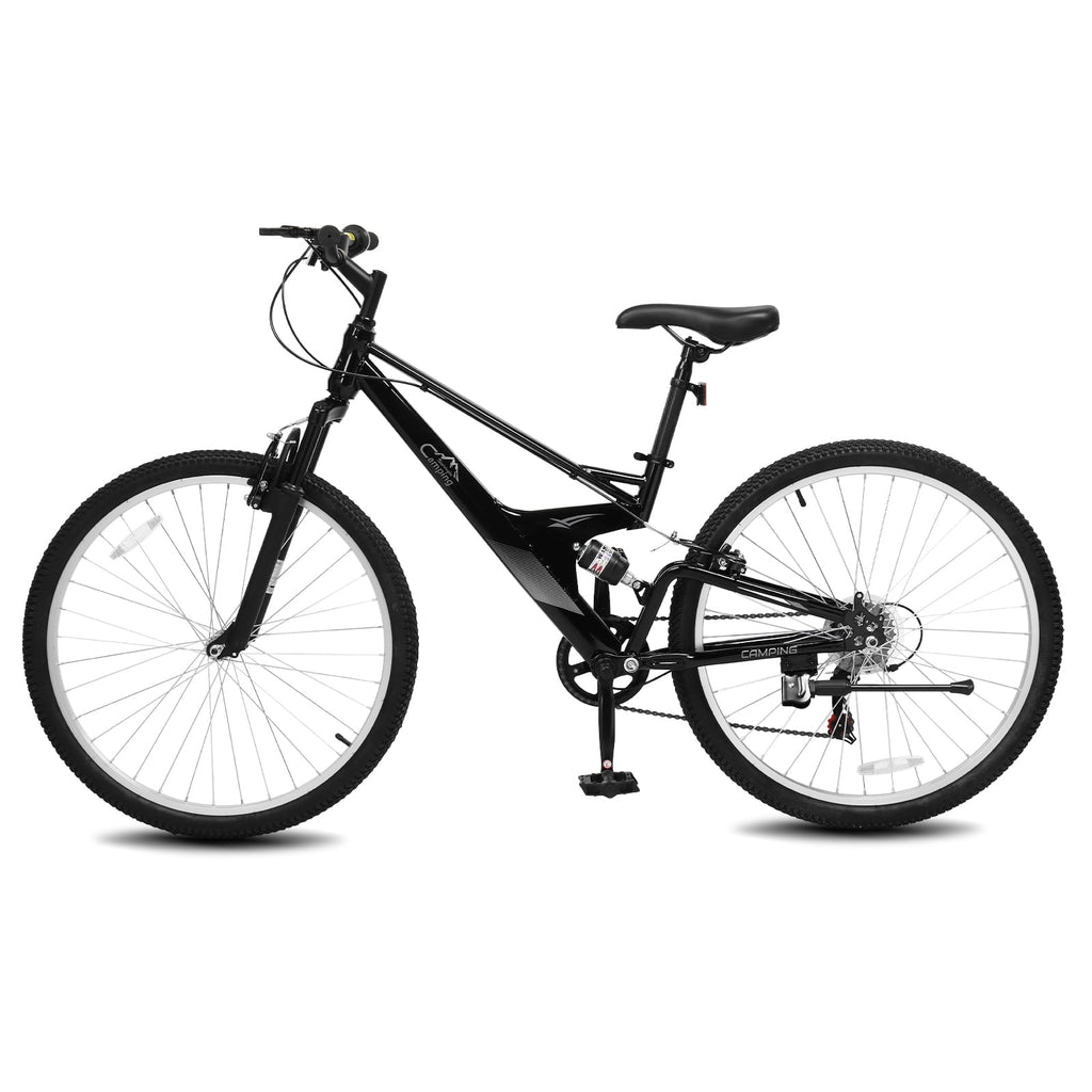 Ktaxon 26 inch 7 Speed Mountain Bike for Adult, Dual Shock Absorbers, Dual V Brake, Black