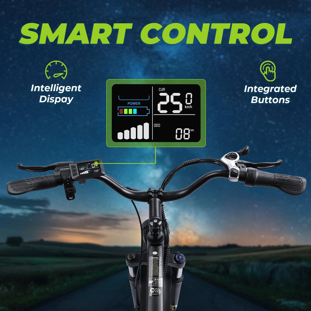Electric Bike for Adults, 26*4.0 Fat Tire E-Mountain Bicycle,Peak 1500W Motor 48V 15.6Ah 7-Speed Ebike UL2849