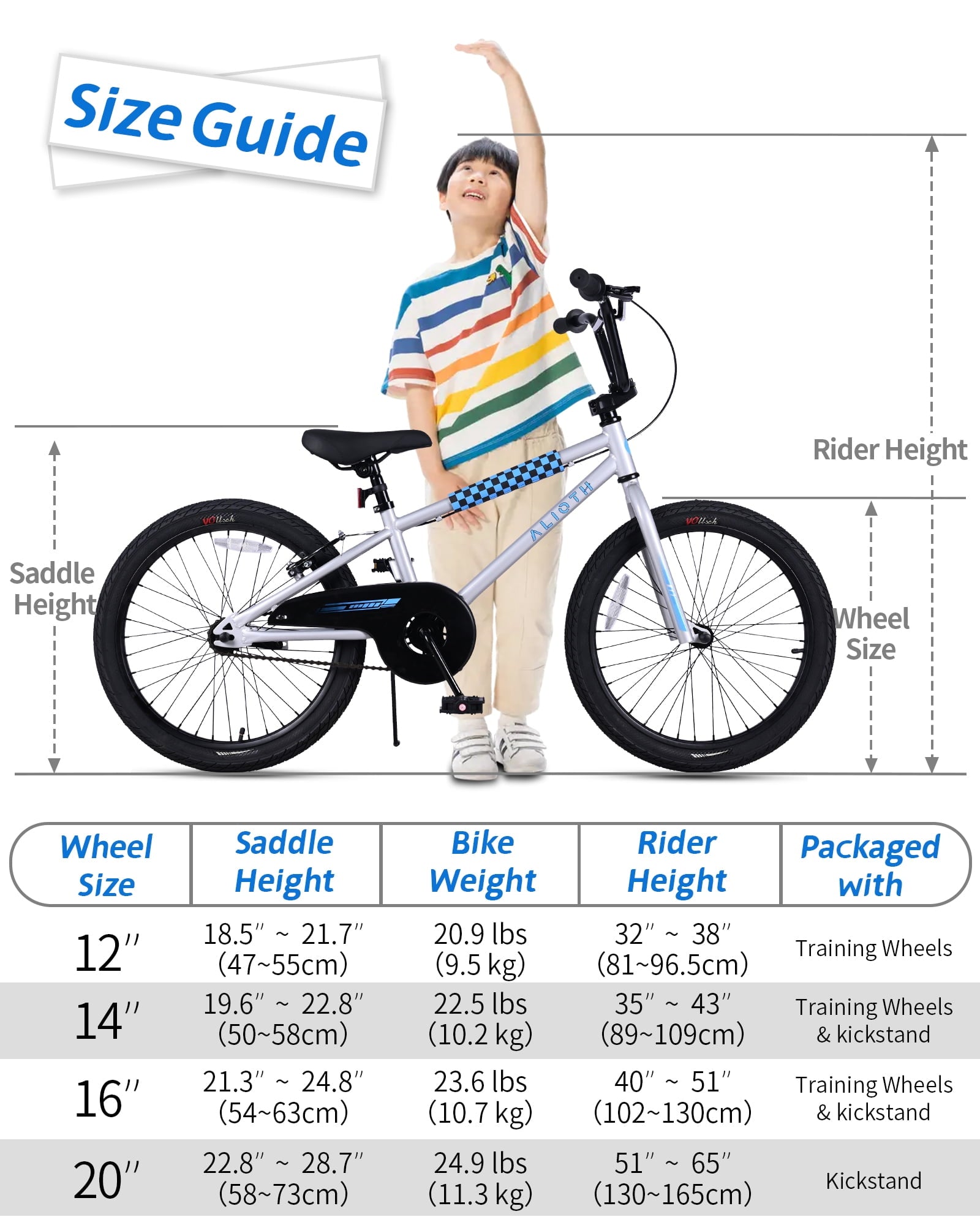 Vollsch BMX Style Kids Bike for 2-8 Years Old Boys Girls 16 Inches Toddlers Bicycle with Coaster Brake Training Wheels, Black