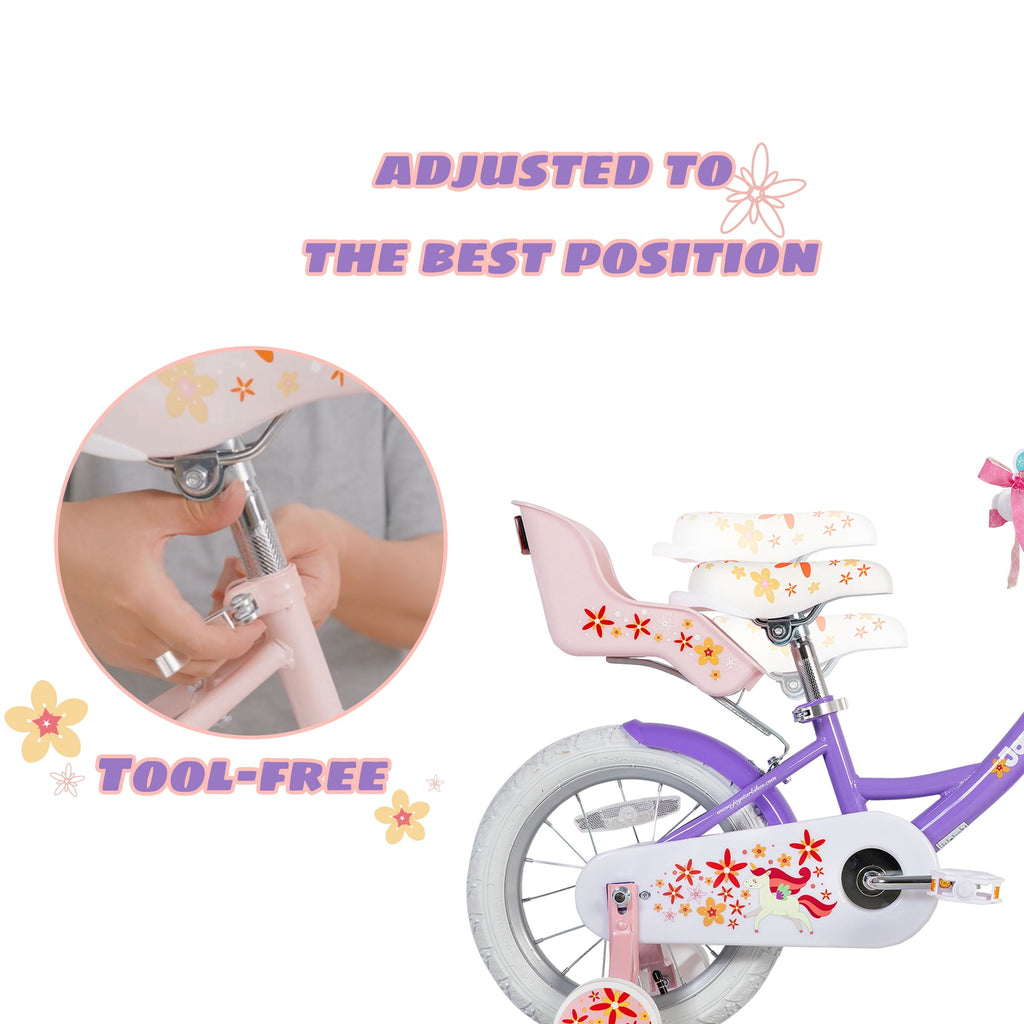 Joystar Unicorn 14inch Girls' Bike, Mint Pink