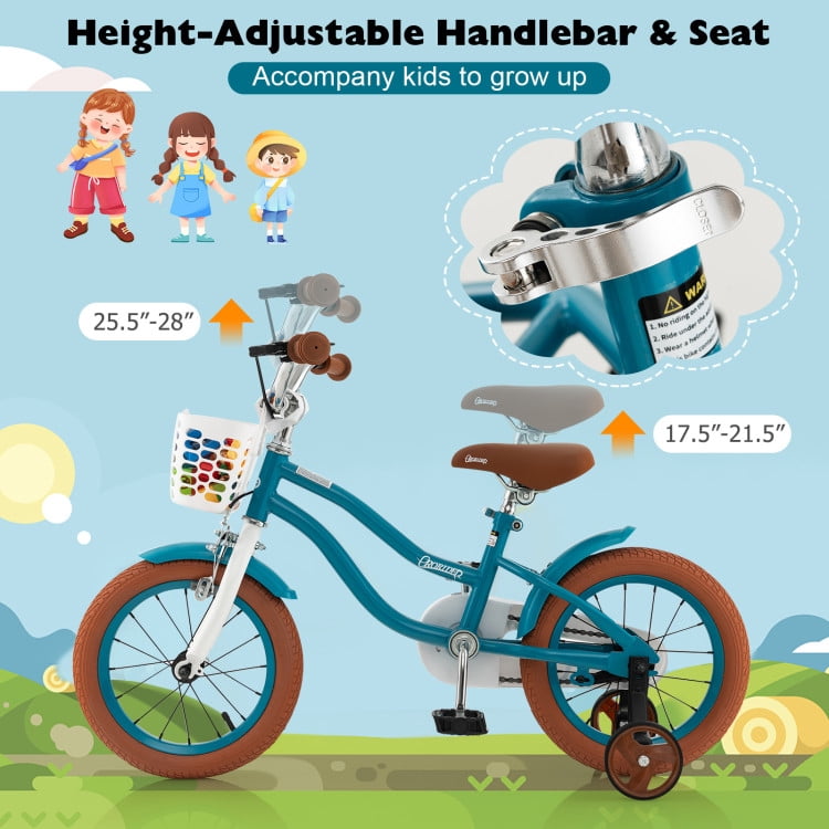 GVN Toddler Bike, Balance Bike,12 Inch Kids Bike Adjustable with Removable Basket for 3-4 Years Old-12 inches