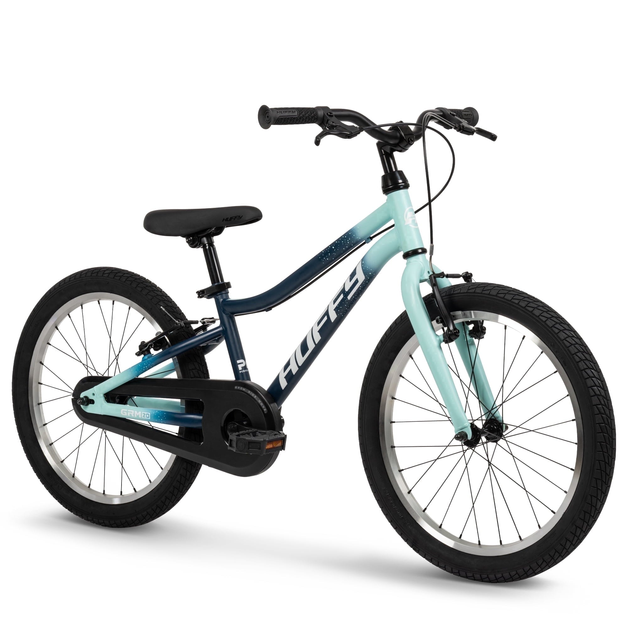 Huffy 20-Inch GRM Kids' Bike, Perfect Fit Frame for a Natural Riding Position, Dual Braking System for Confident Control, Full Chainguard for Safety, Fits Riders 45–52 Tall, Blue