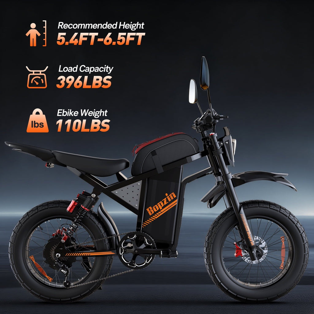 Electric Bike for Adults,1500W 35MPH,48V 20AH 30-80 Miles,20'' Fat Tire Mountain Bike with Rear Rack UL2849