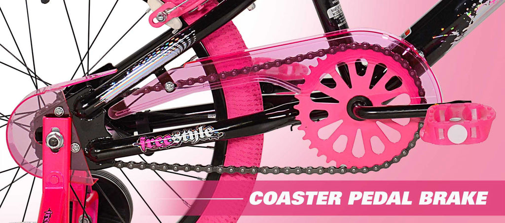 Kent Bicycles Sparkles Girls' 18 Kids Bicycle, Black and Pink