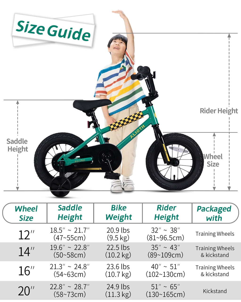 Vollsch BMX Style Kids Bike for 2-8 Years Old Boys Girls 16 Inches Toddlers Bicycle with Coaster Brake Training Wheels, Black