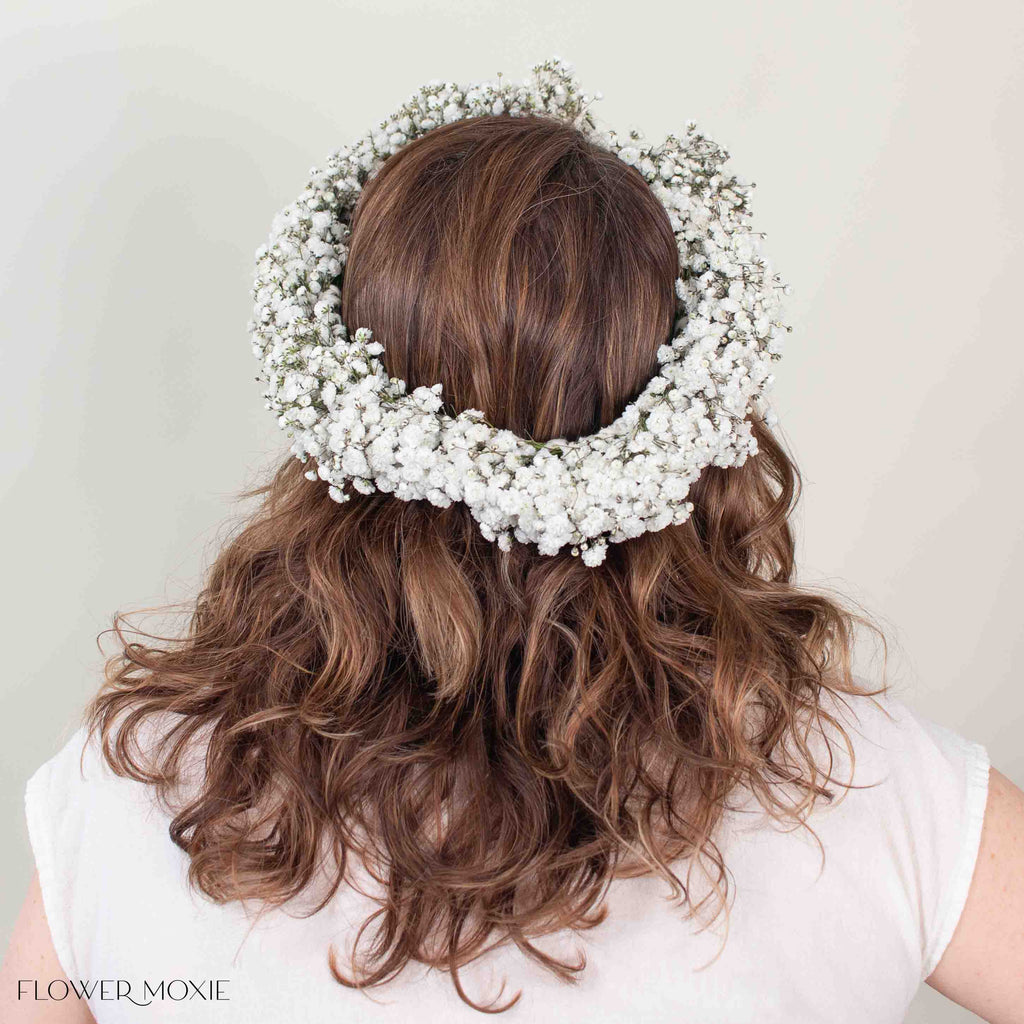 White Baby's Breath Flower Crown