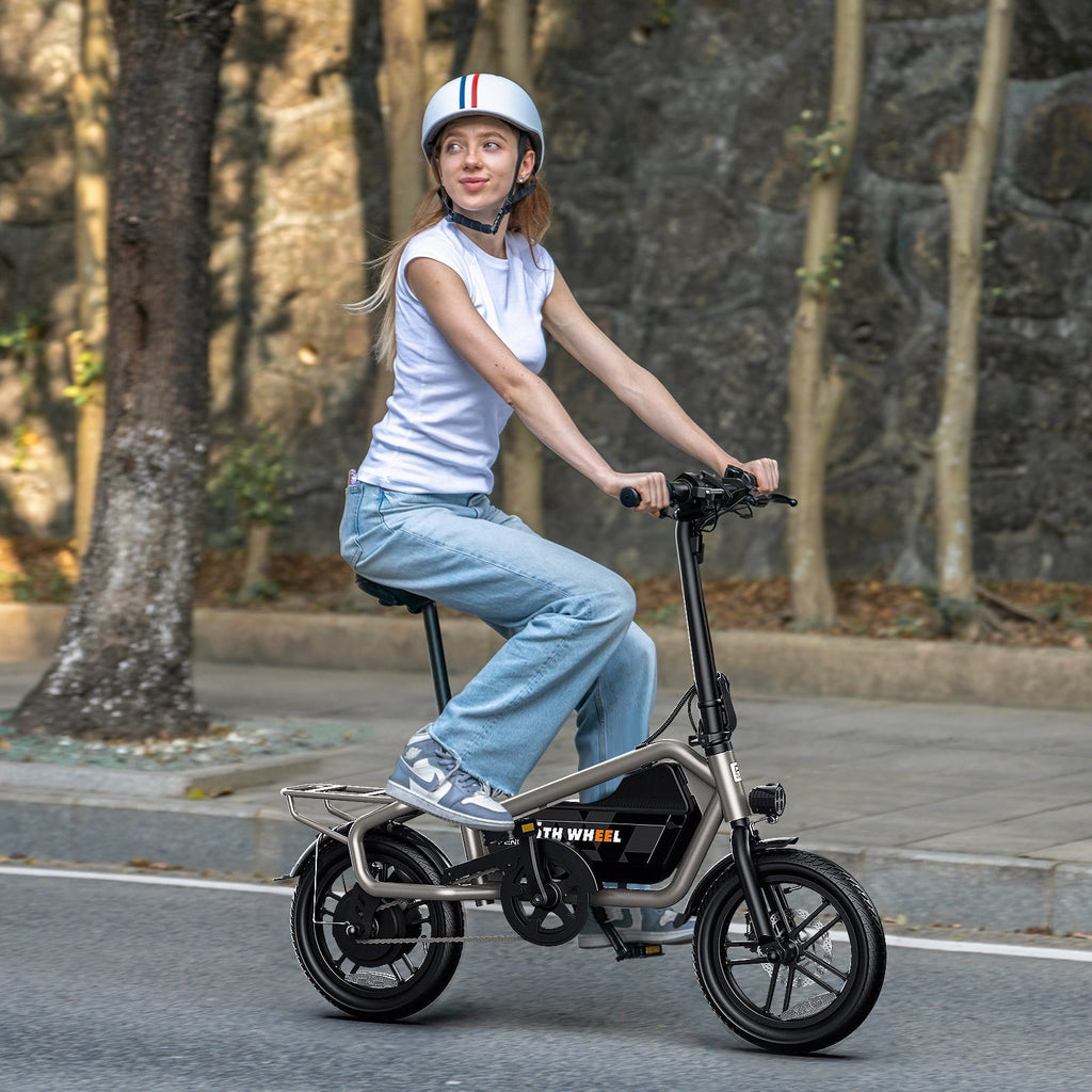 5TH WHEEL 14 Electric Bike for Adults with 650W Peak Motor Electric Bicycle, 36V 7.8Ah Battery Ebike, UL2849