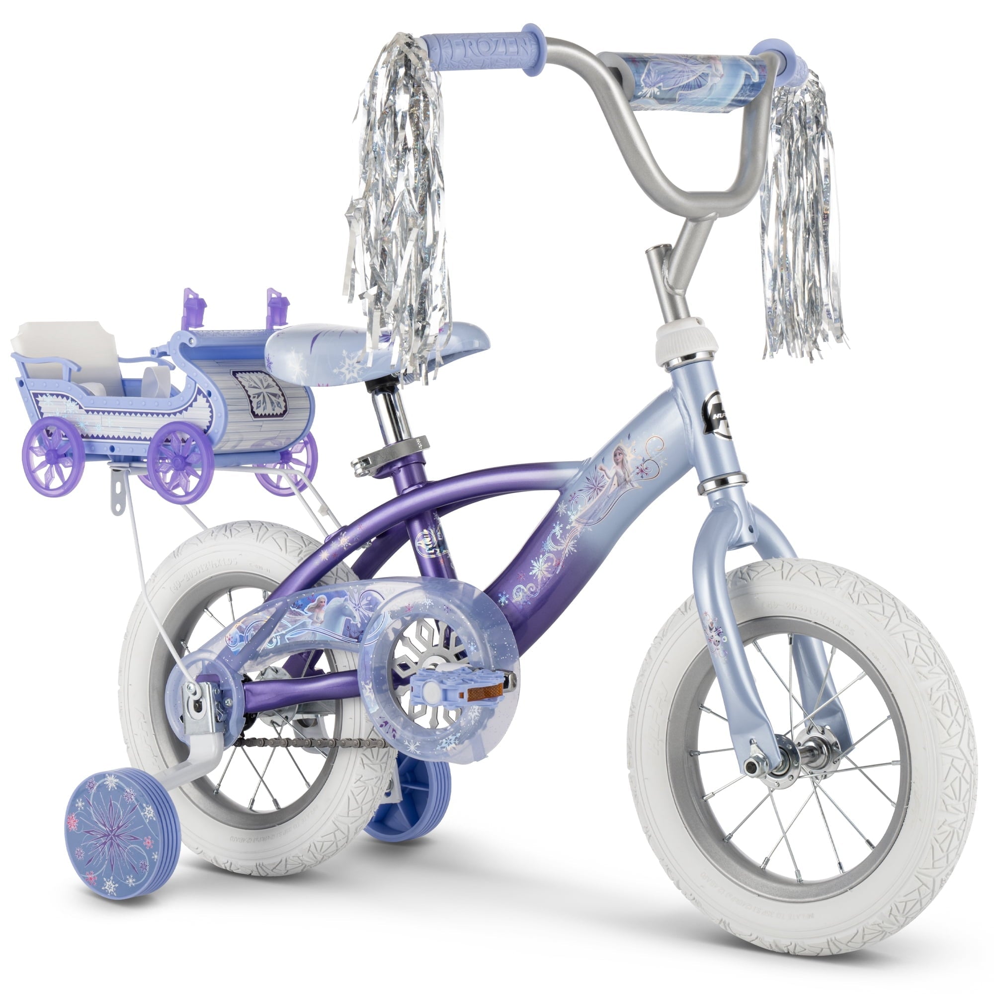 Huffy 12 Disney Frozen Kids' Bike, Fits Riders 37”-42”, Purple, Youth, Girl's