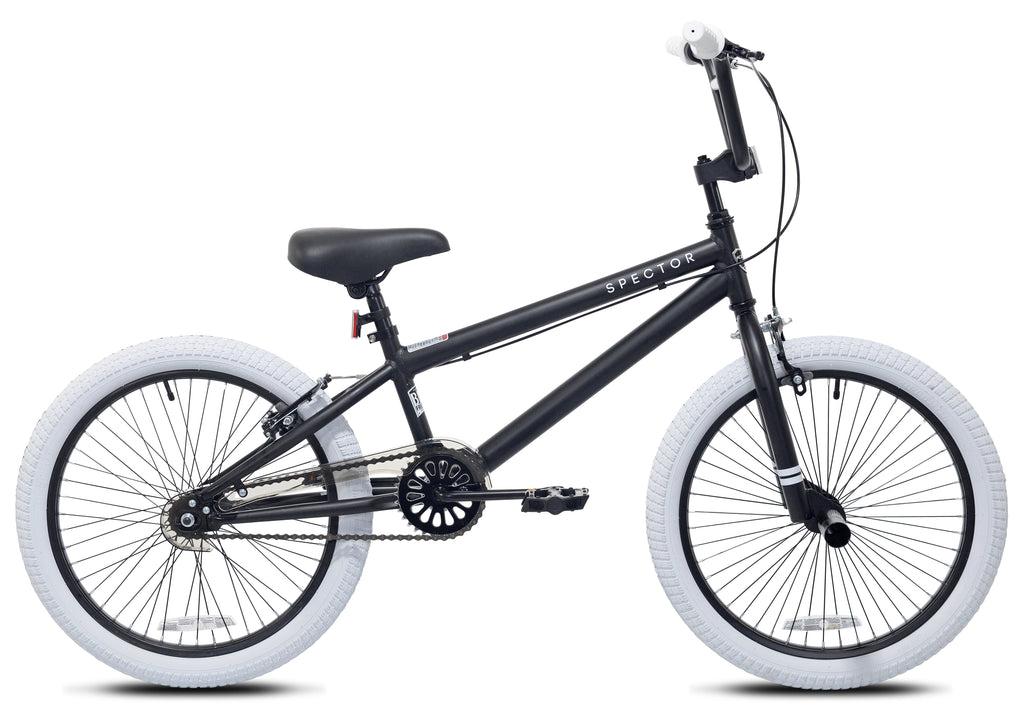20 Kent Bicycles Spector BMX Bicycle, Fits Rider 4'2 - 5', Black/White, Child/Tween/Teen, Unisex