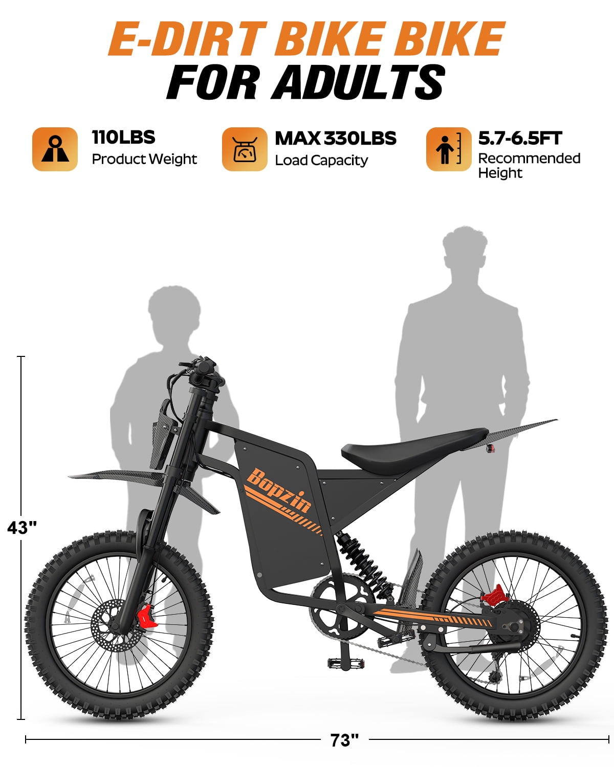 Electric Bike for Adults,1500W 35MPH,48V 20AH 30-80 Miles,20'' Fat Tire Mountain Bike with Rear Rack UL2849