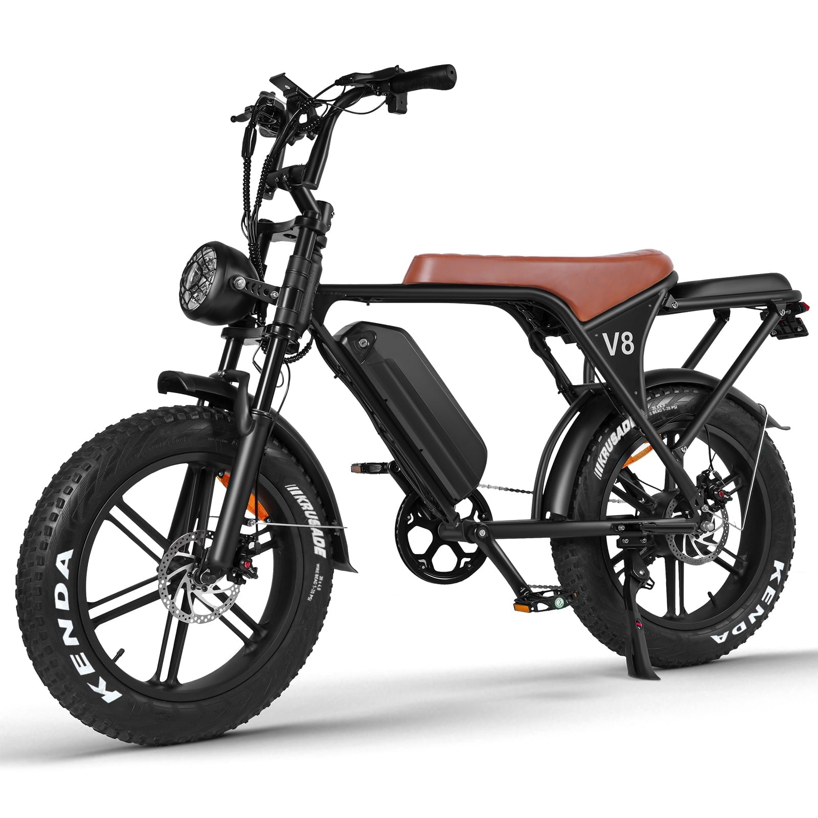OUXI V8 Electric Bike for Adults, 20 Fat Tire Electric Mountain Bike Peak 750W, 48V 15Ah Battery, UL2849