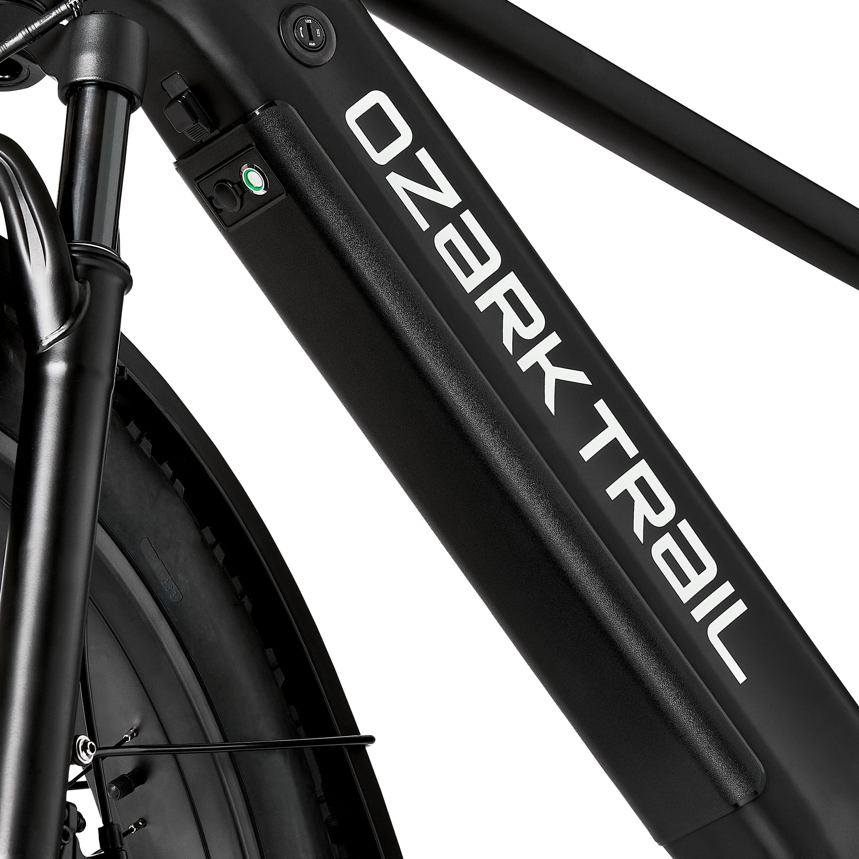 Ozark Trail 26 M.3 Ranger+ Electric Fat Tire Bike, 48V, Class 2, Black, Fits Riders 5'2 - 6'1, Adult, Unisex