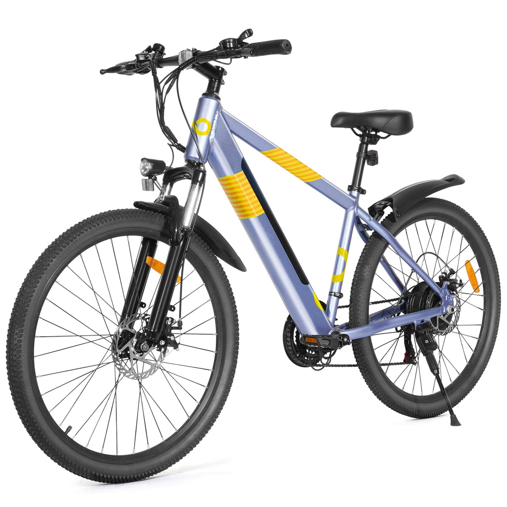 MIHOVER 26Electric Bike for Adults 350W 20MPH, 36V Removable Battery 7-Speed, UL2849 Certified City & Light Off-Road E-Bike with Lock -Black