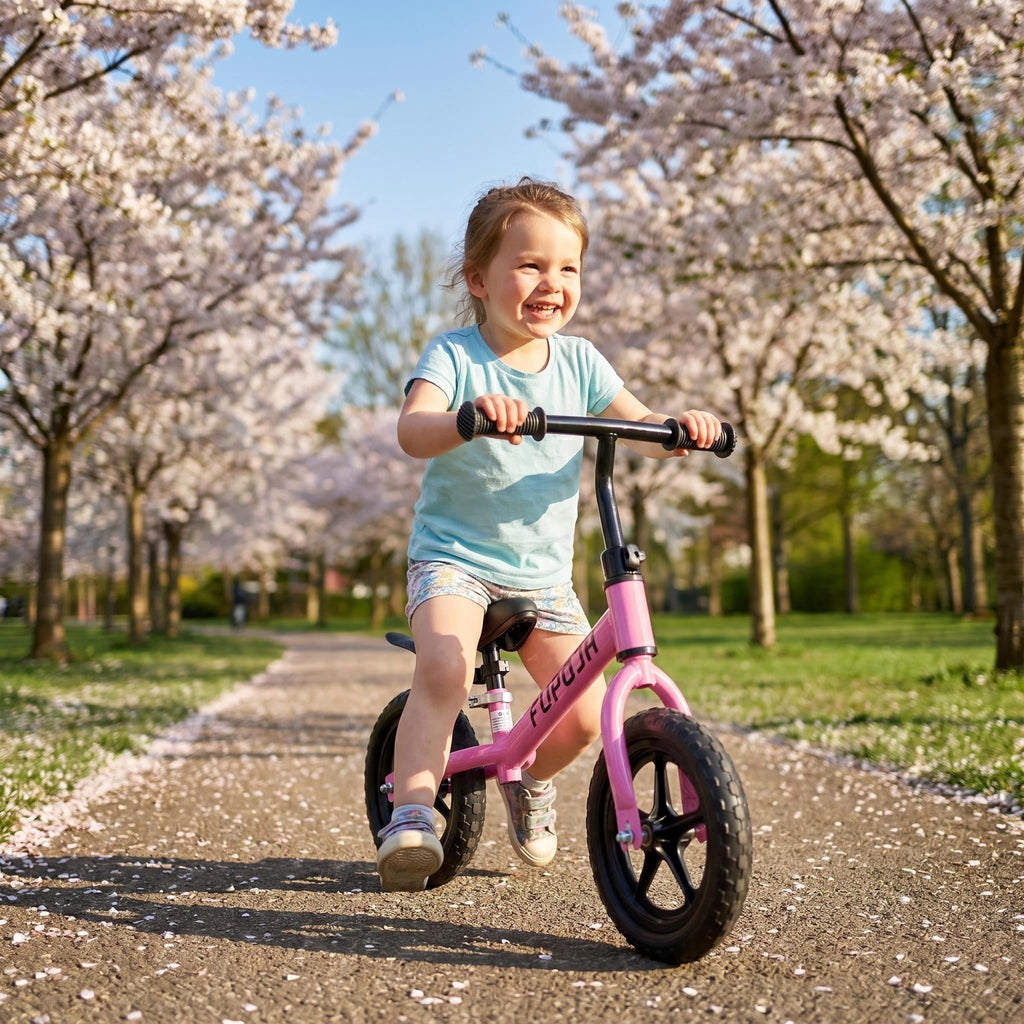 Balance bike for toddlers aged 2–5 that converts from a balance bike to a pedal bike. Kids' balance bike with adjustable seat and handlebars