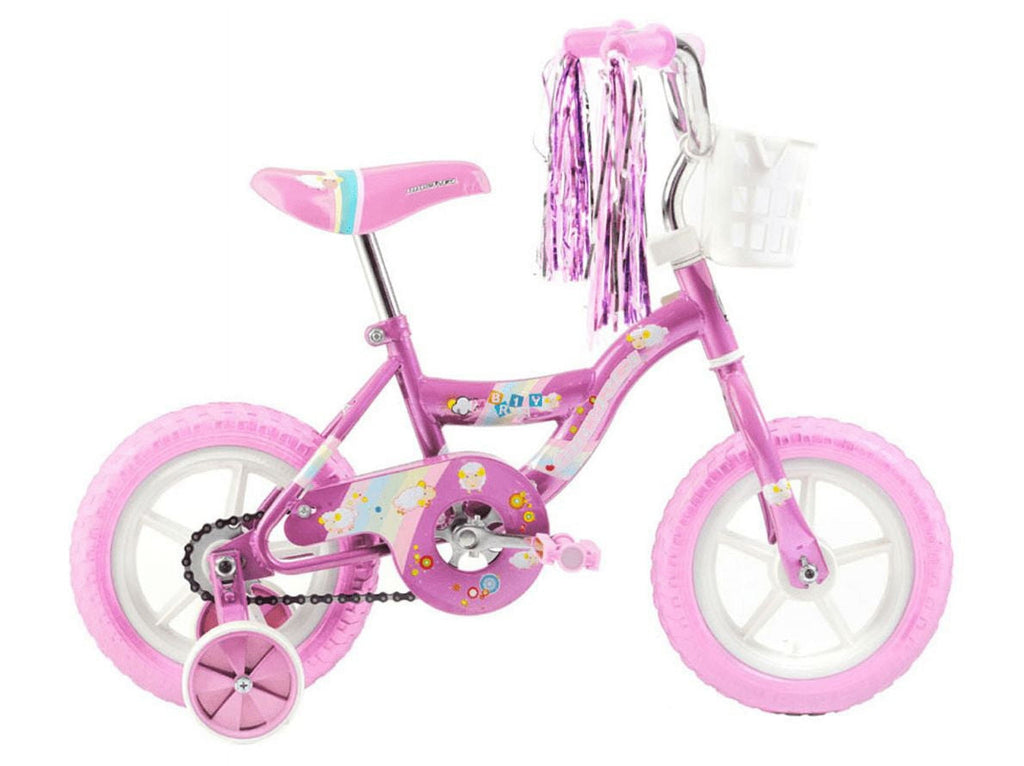 USToyOutlet 12 Kid's Beginner Bicycle for 2-4 Years Old Boys' and Girls' Bike Foam Tire for Indoor Use No Brake - Pink