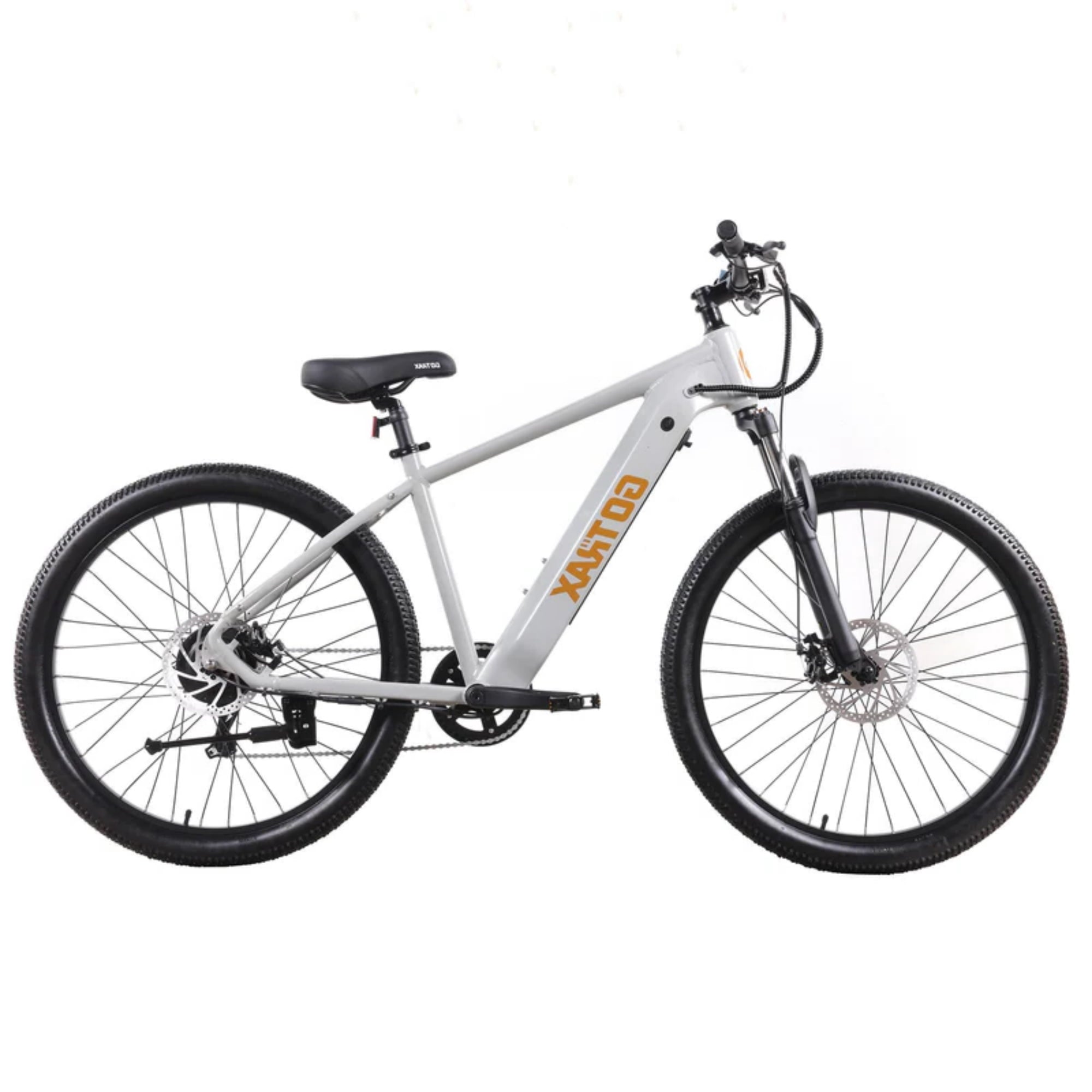 GOTRAX D1RT 27.5 Adult Electric Mountain Bike, 350W 36V 10.4Ah Shimano 7 Speed 20mph Up to 300lb E-Bike,Grey