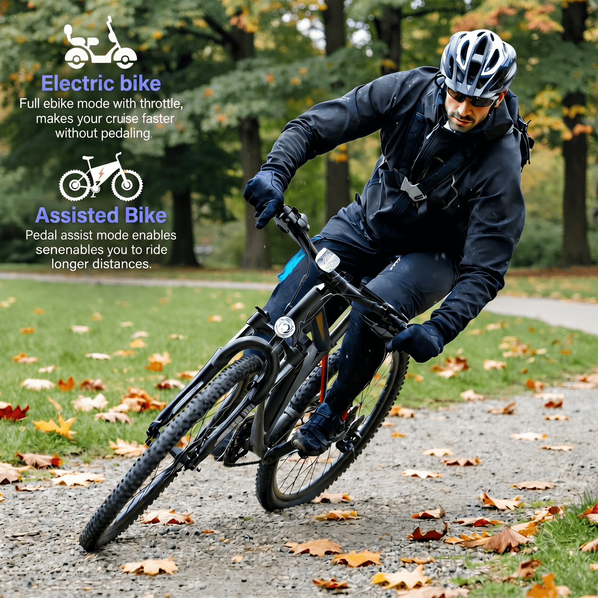 26'' Electric Mountain Bike for Adults, 500W Peak Motor, 36V 12Ah Removable Waterproof Battery, 20 MPH, 30 Miles Range, 7-Speed Suitable for Mountain, Commuting, Shopping, or Trip, UL 2849