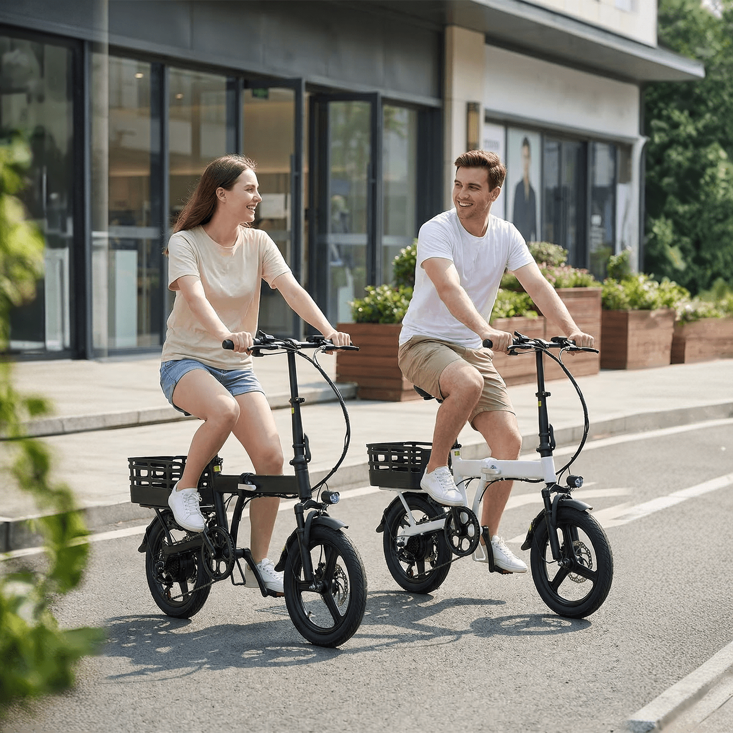 XKJ Electric Bike for Adults, 26”Electric Mountain Bike 576Wh Internal Battery & LCD Display,750W (Peak) Motor,7-Speed, Lightweight Ebike for Teens,40 Miles, Full Suspension,UL2849