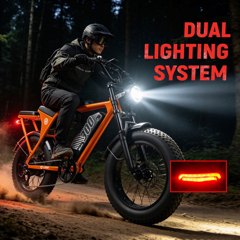 ESKUTE V300D Ebike for Adults, Up to 30MPH Electric Bicycle, Peak 1500W Motor, 48V 41.6AH Removable Battery, 20 x 4.0 Fat Tire E-Bike, Full Suspension, 7-Speed for All Terrain Purple, UL2849