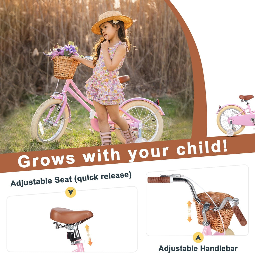 Glerc Little Molly 20 inch Kids Girls Bike for 7-13 Years Old Child,gifts,Blue