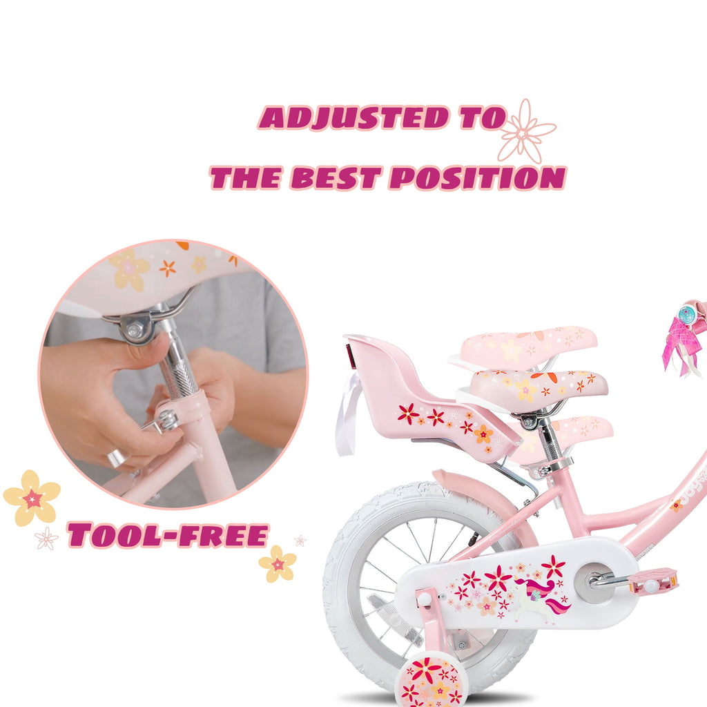 Joystar Unicorn 14inch Girls' Bike, Mint Pink