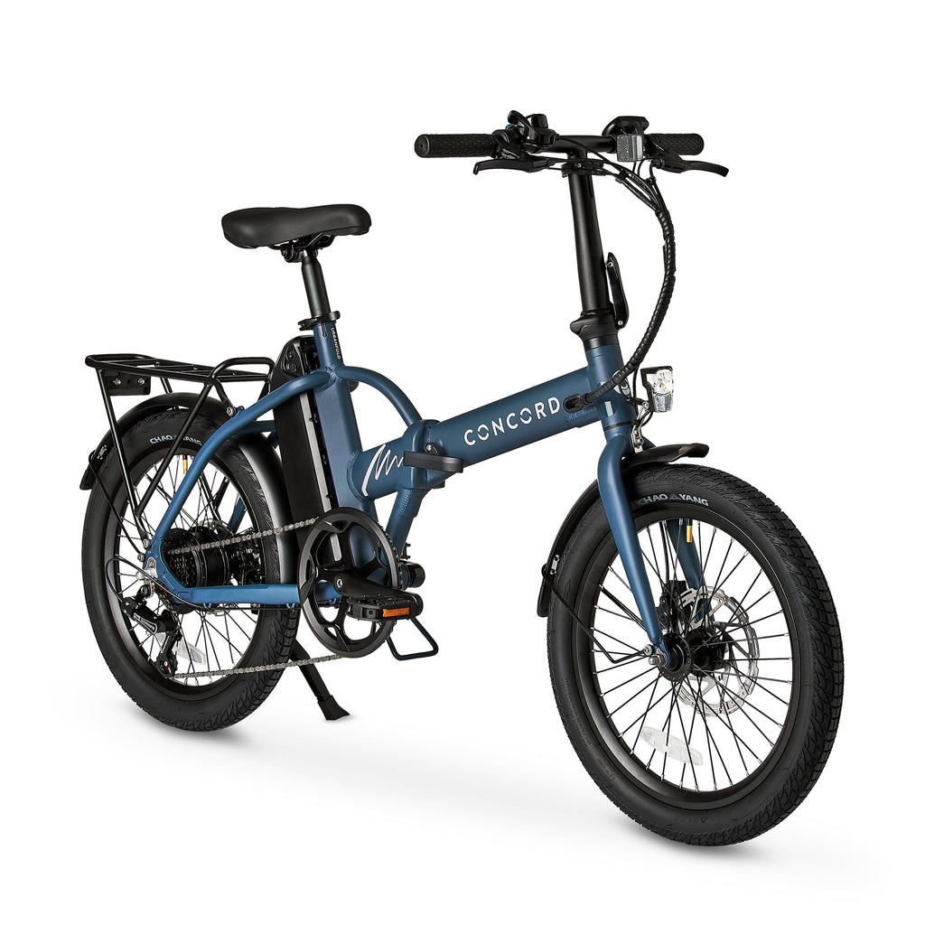 Concord 20 Urbanfold Electric Folding Bike, 36V, Class 2, Blue, Fits Riders 4'11 - 6'2, Adult, Unisex