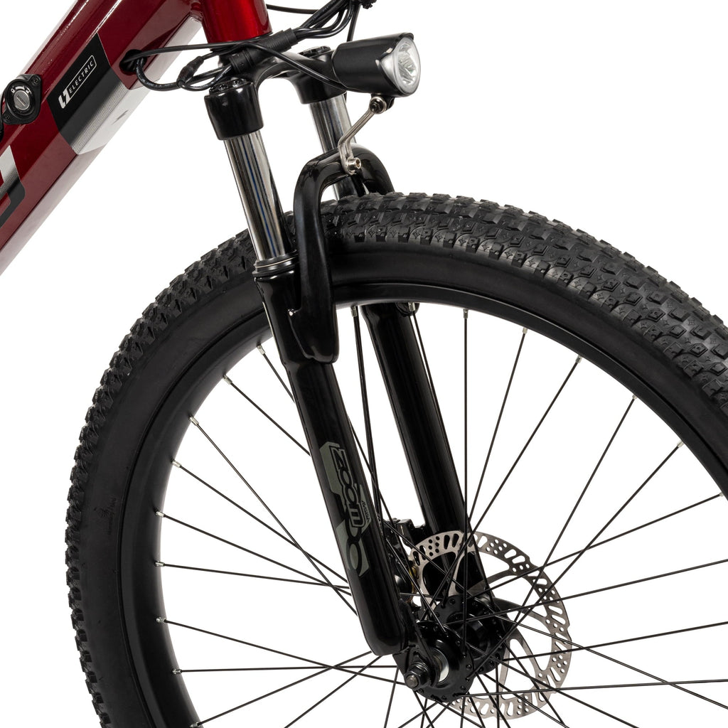 Huffy 27.5 Vertis 36V Electric Mountain Bike, Fits Riders 60+, Gray, Adult, Unisex