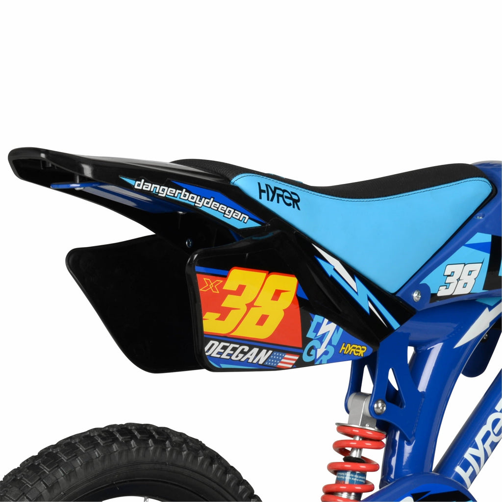 Hyper Bicycles 16 'Danger Boy' Deegan Moto Bike, Children Ages 5-7, Blue